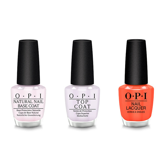 OPI - Nail Lacquer Combo - Base, Top & Flex On The Beach - Nail Lacquer - Nail Polish at Beyond Polish