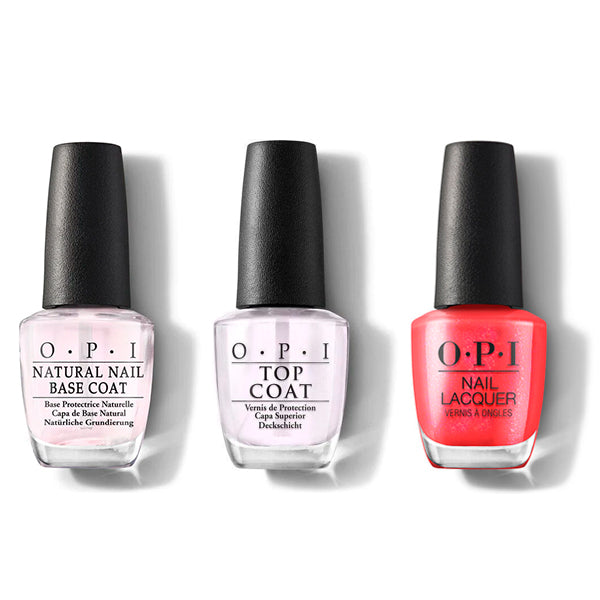 OPI - Nail Lacquer Combo - Base, Top & Left Your Texts On Red - Nail Lacquer - Nail Polish at Beyond Polish