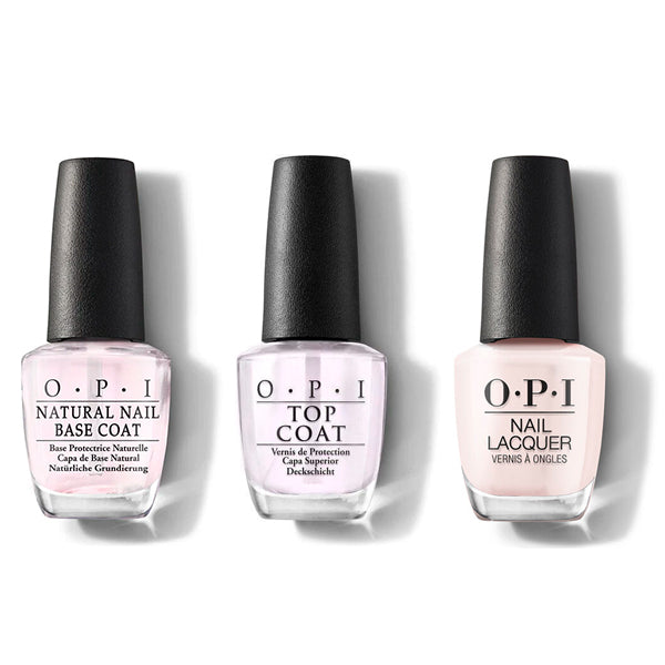 OPI - Nail Lacquer Combo - Base, Top & Pink In Bio - Nail Lacquer - Nail Polish at Beyond Polish
