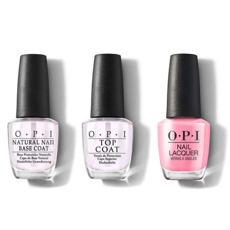 OPI - Nail Lacquer Combo - Base, Top & Racing for Pinks - Nail Lacquer - Nail Polish at Beyond Polish