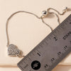 Rhinestone Heart Charm Bracelet in Silver - Bracelets - Nail Polish at Beyond Polish