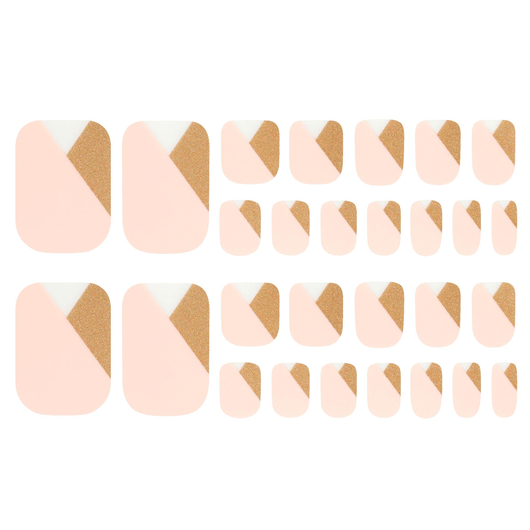 Lily and Fox - Pedicure Wrap - Gold Neapolitan - Nail Wrap - Nail Polish at Beyond Polish