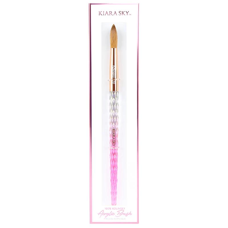Kiara Sky Tools - 100% Kolinsky Acrylic Brush Size 10 - Pink - Acrylic - Nail Polish at Beyond Polish
