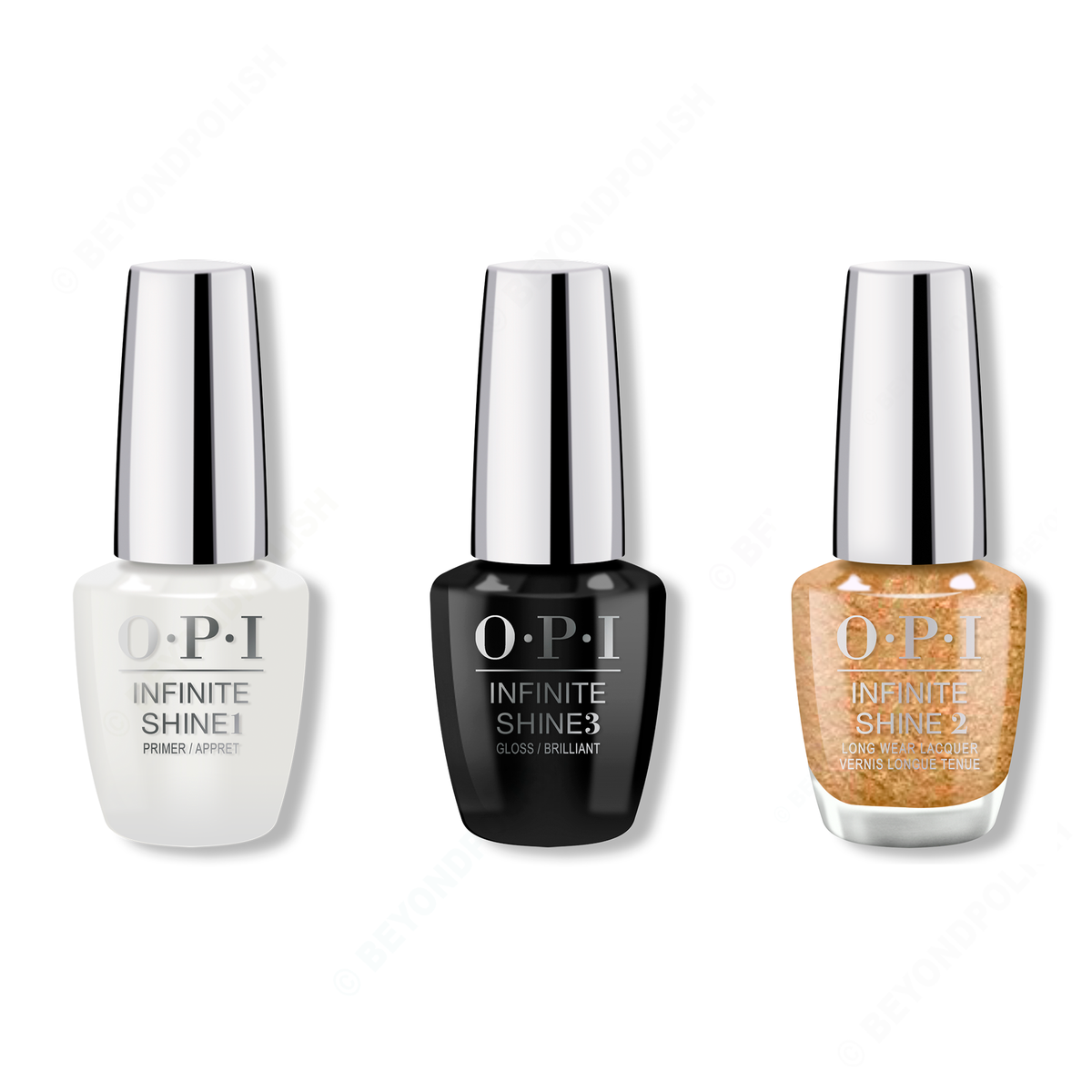 OPI - Infinite Shine Combo - Base, Top & Five Golden Flings - Nail Lacquer - Nail Polish at Beyond Polish