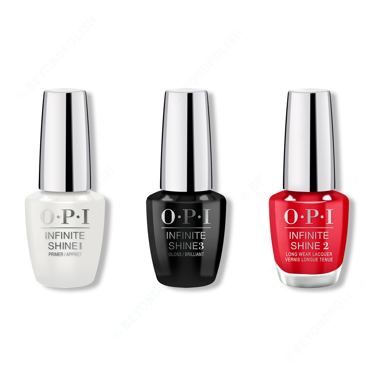 OPI - Infinite Shine Combo - Base, Top & Rebel With A Clause - Nail Lacquer - Nail Polish at Beyond Polish