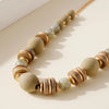 Chunky Wood Stone Bead Necklace - Necklaces - Nail Polish at Beyond Polish