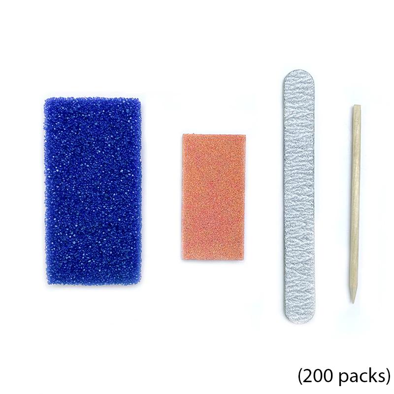 Red Nail Design - Pedicure Kit 4pc (Pumice, Buffer, File, and Pusher) - 200 kits - Manicure & Pedicure Tools - Nail Polish at Beyond Polish