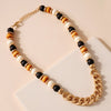 Wood Bead Chain Necklace - Necklaces - Nail Polish at Beyond Polish