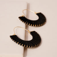 Semi Circle PU Leather Hoop Earrings - Earrings - Nail Polish at Beyond Polish