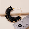 Semi Circle PU Leather Hoop Earrings - Earrings - Nail Polish at Beyond Polish