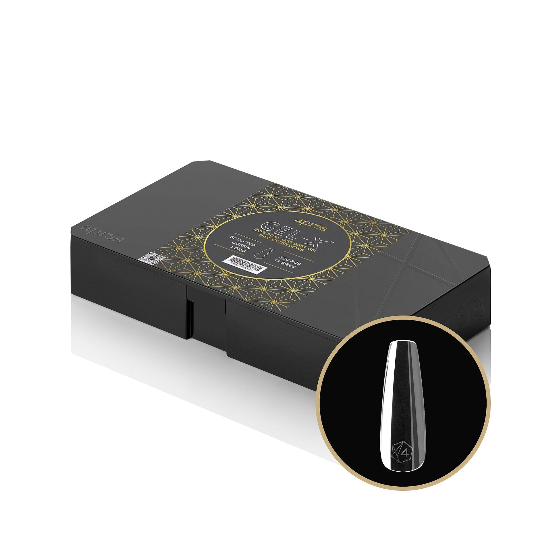 apres - Gel-X Tips 2.0 - Sculpted Coffin Long Box of Tips (600 pcs) - Nail Extensions - Nail Polish at Beyond Polish