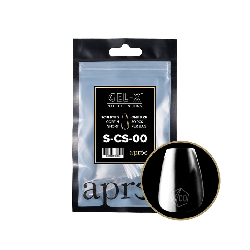 apres - Gel-X 2.0 Refill Bags - Sculpted Coffin Short Size 00 (50 pcs) - Nail Extensions - Nail Polish at Beyond Polish