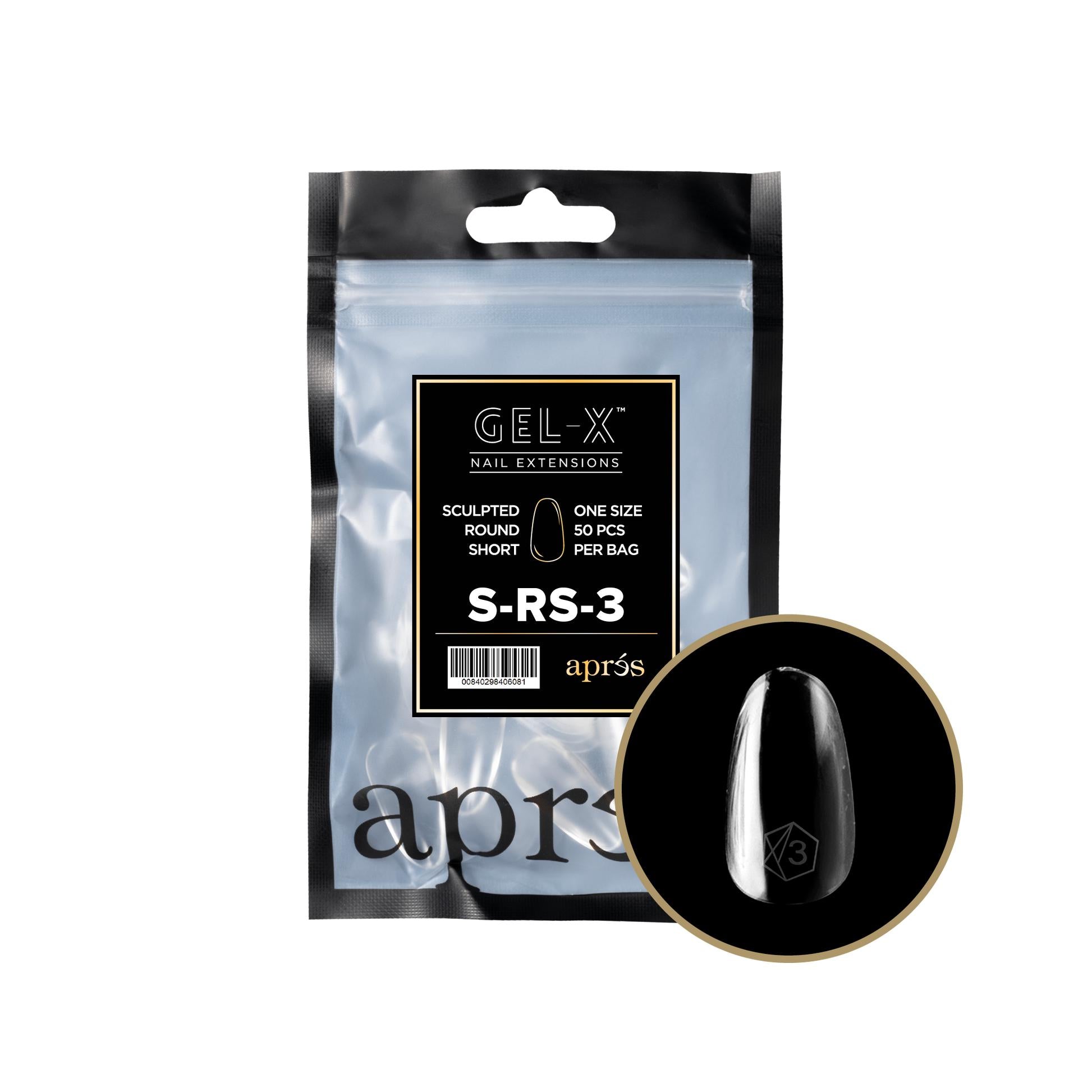 apres - Gel-X 2.0 Refill Bags - Sculpted Round Short Size 3 (50 pcs) - Nail Extensions - Nail Polish at Beyond Polish