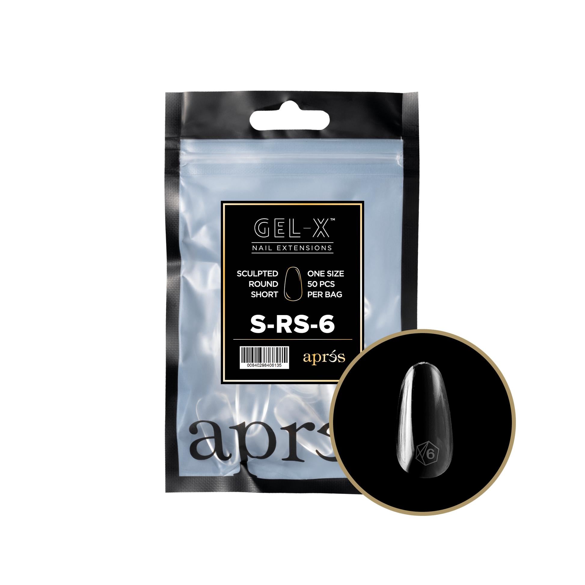 apres - Gel-X 2.0 Refill Bags - Sculpted Round Short Size 6 (50 pcs) - Nail Extensions - Nail Polish at Beyond Polish