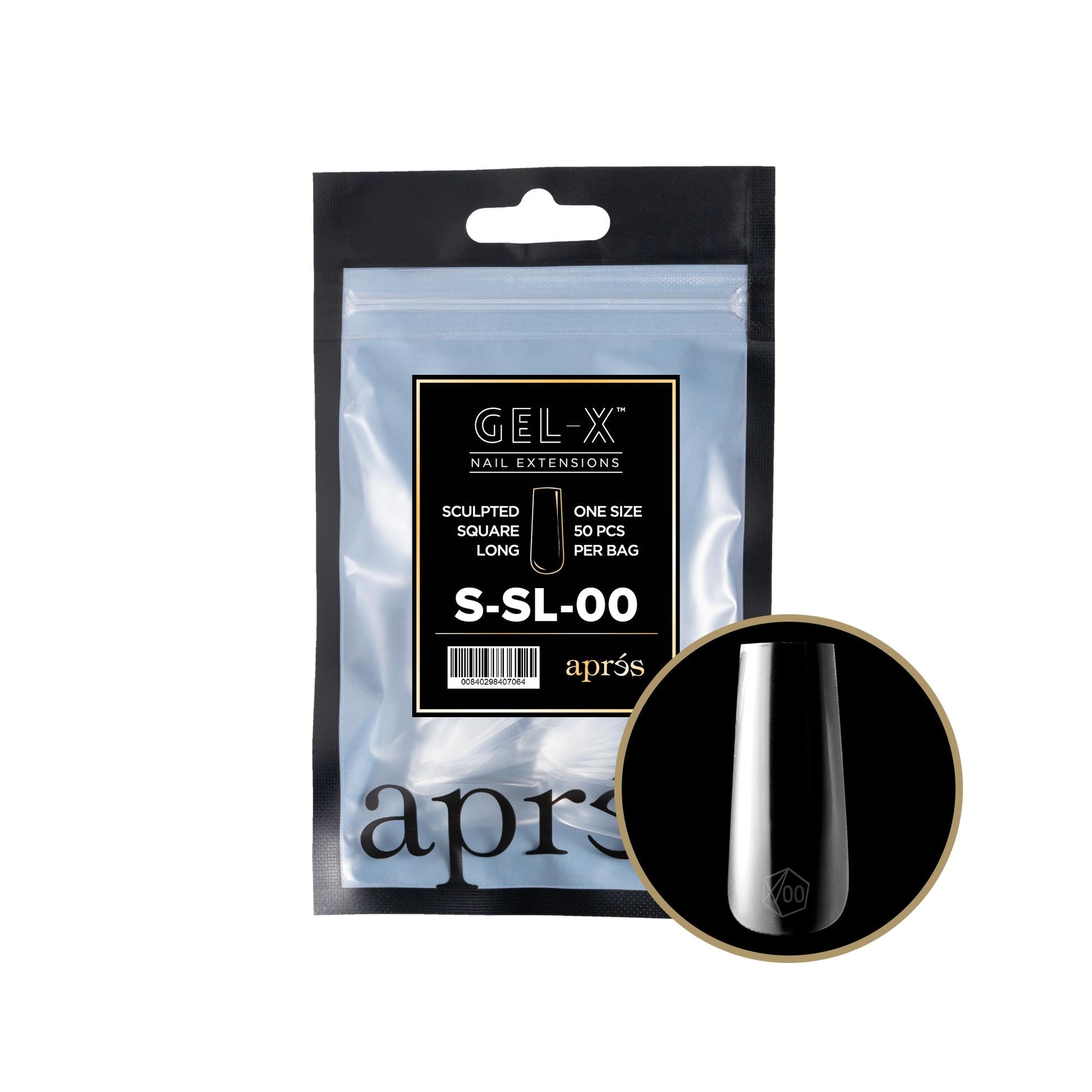 apres - Gel-X 2.0 Refill Bags - Sculpted Square Long Size 00 (50 pcs) - Nail Extensions - Nail Polish at Beyond Polish