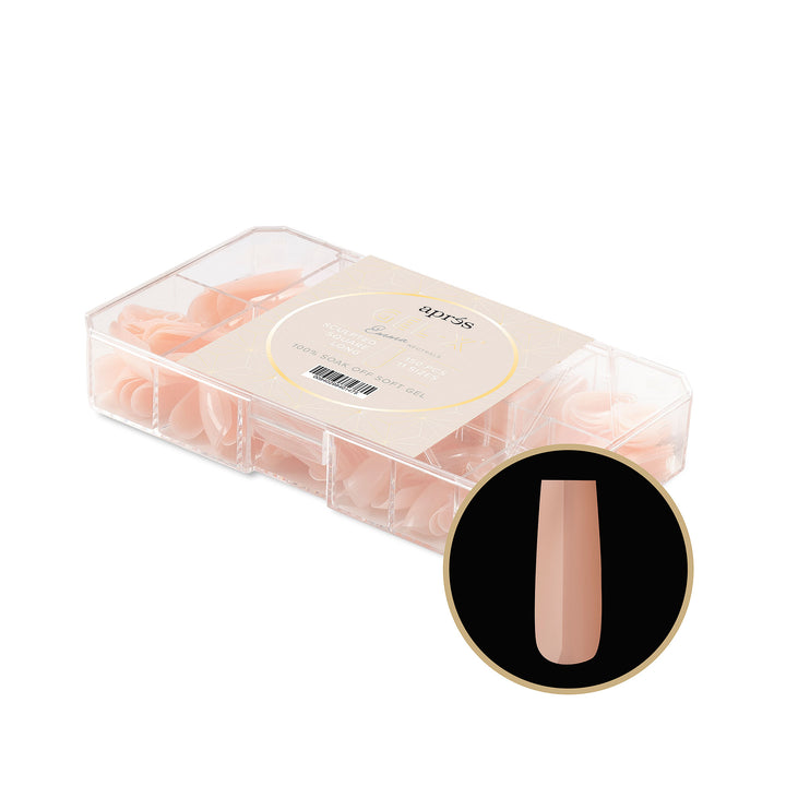apres - Neutrals Gel-X Tips 2.0 - Emma Sculpted Square Long (150 pcs) - Nail Extensions - Nail Polish at Beyond Polish