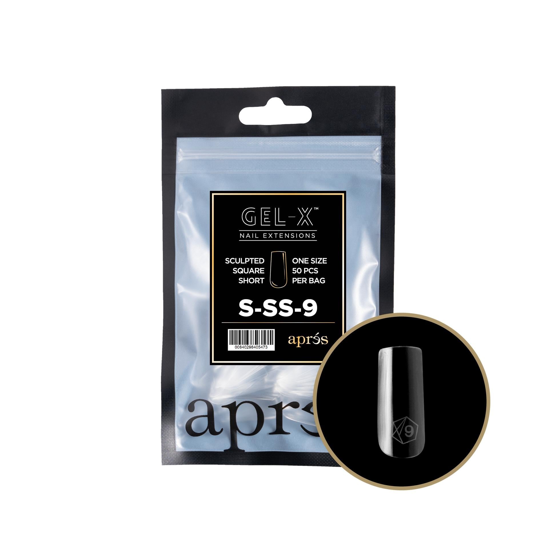 apres - Gel-X 2.0 Refill Bags - Sculpted Square Short Size 9 (50 pcs) - Nail Extensions - Nail Polish at Beyond Polish