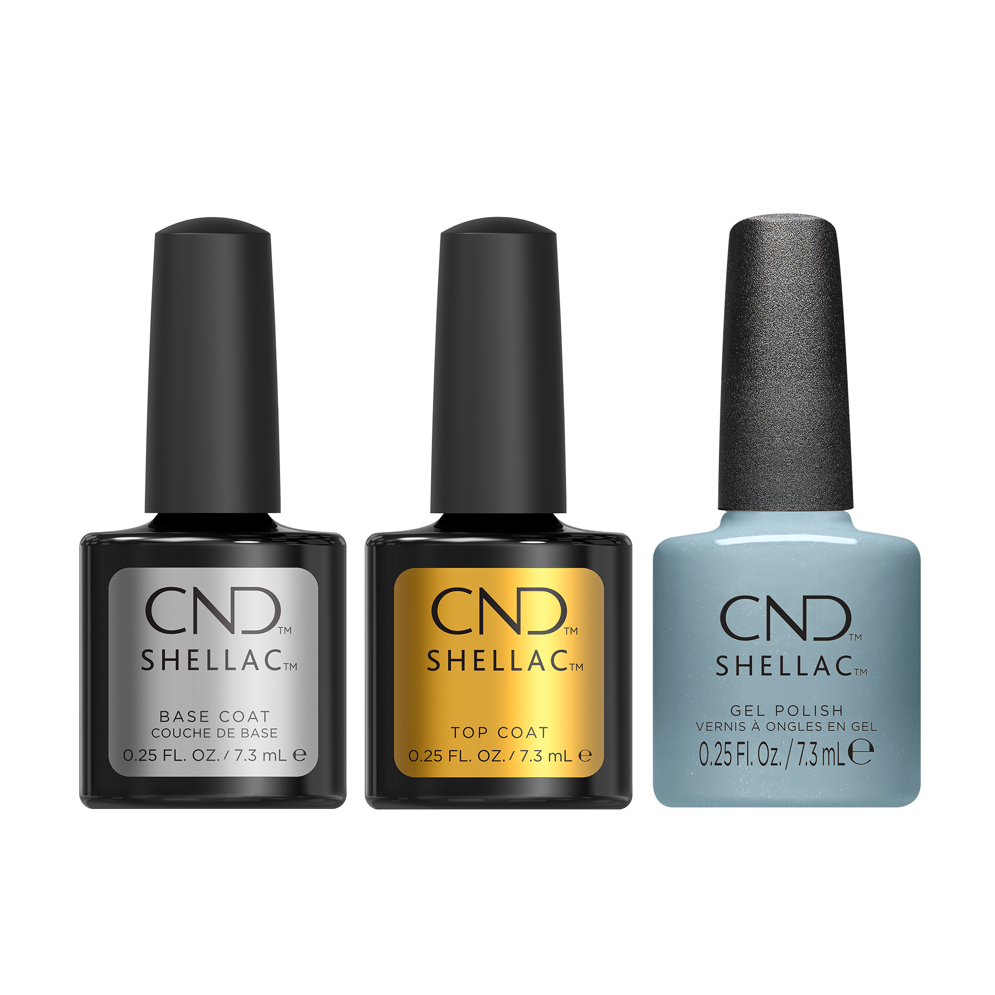 CND - Shellac Combo - Base, Top & Teal Textile - Gel Polish - Nail Polish at Beyond Polish