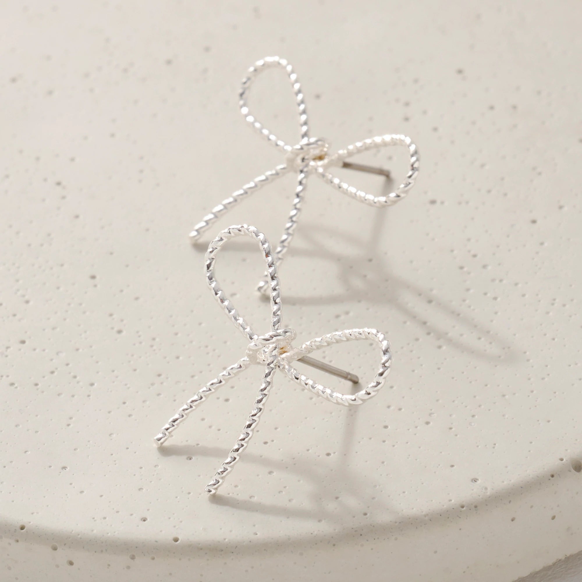 Ribbon Bow Stud Earrings - Earrings - Nail Polish at Beyond Polish