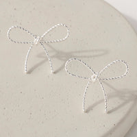 Ribbon Bow Stud Earrings - Earrings - Nail Polish at Beyond Polish