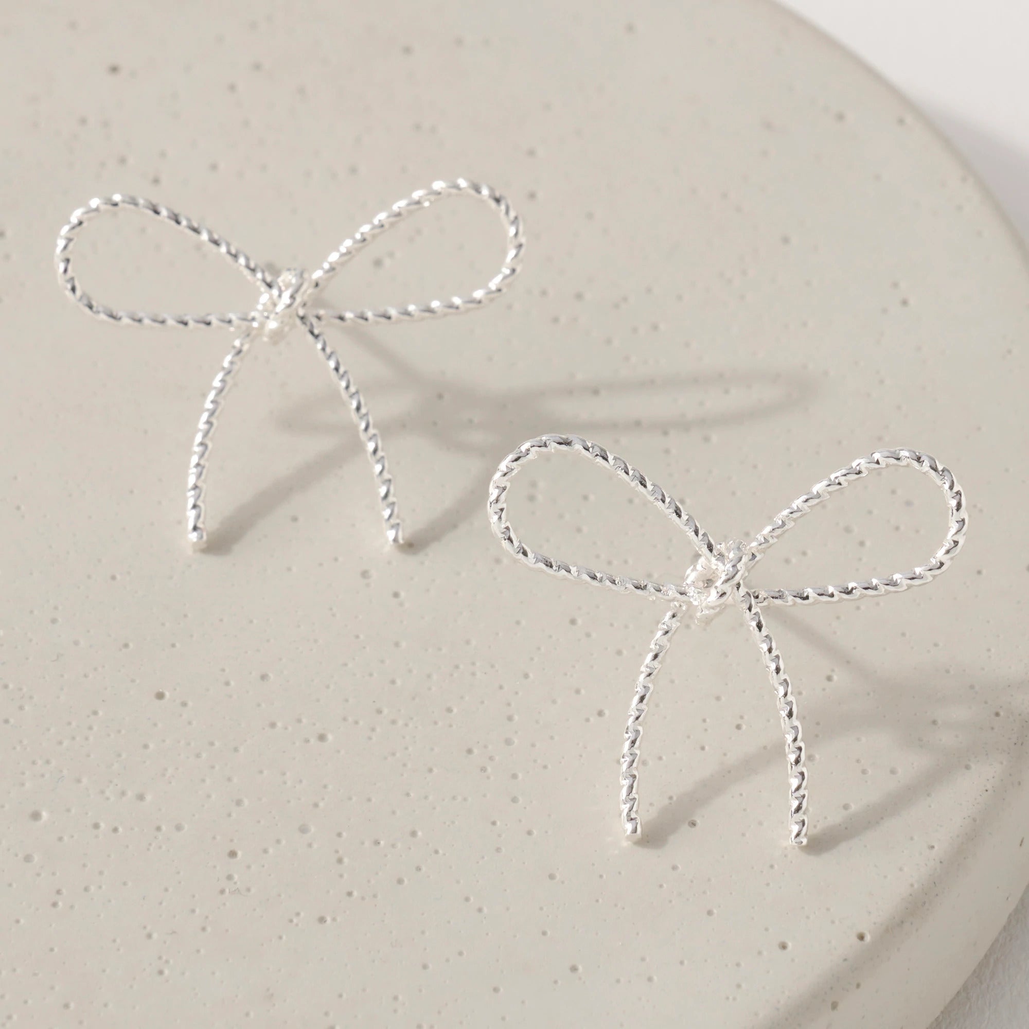 Ribbon Bow Stud Earrings - Earrings - Nail Polish at Beyond Polish