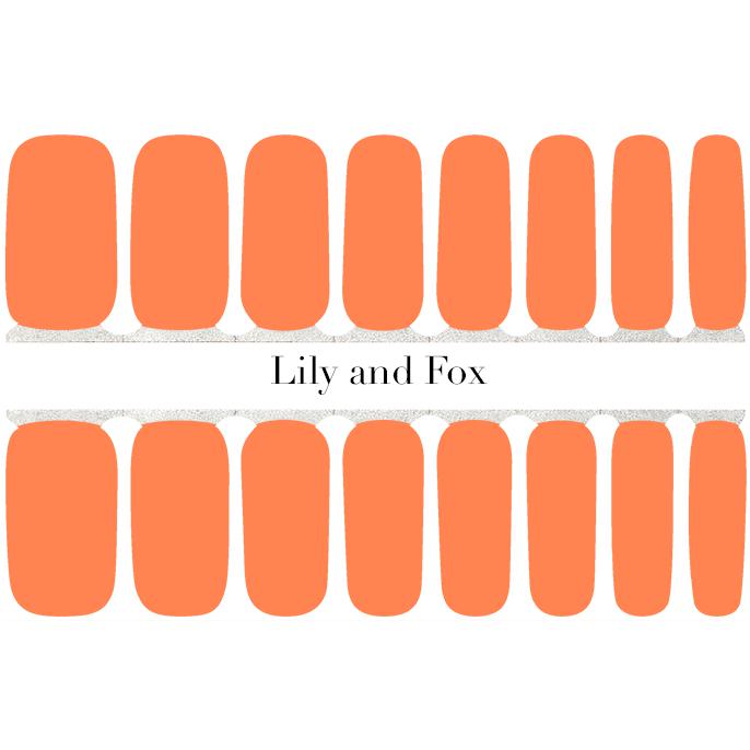 Lily and Fox - Nail Wrap - Orange Sherbet Neon - Nail Wrap - Nail Polish at Beyond Polish
