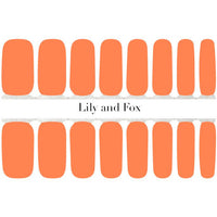 Lily and Fox - Nail Wrap - Orange Sherbet Neon - Nail Wrap - Nail Polish at Beyond Polish