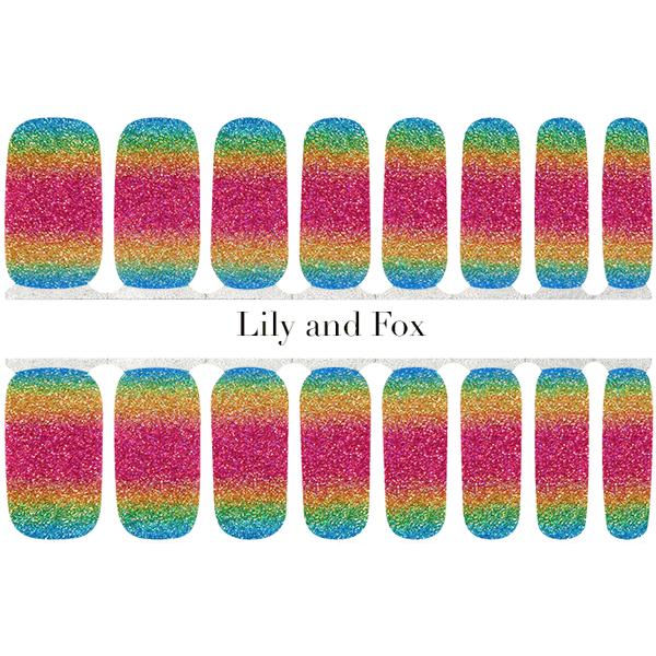 Lily And Fox - Nail Wrap - Rainbow Snow Cone - Nail Wrap - Nail Polish at Beyond Polish
