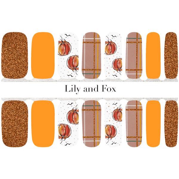 Lily And Fox - Nail Wrap - Let's Give Em Pumpkin To Talk About - Nail Wrap - Nail Polish at Beyond Polish