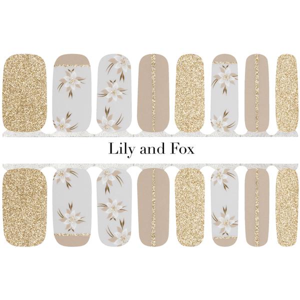 Lily And Fox - Nail Wrap - Golden Glamour - Nail Wrap - Nail Polish at Beyond Polish