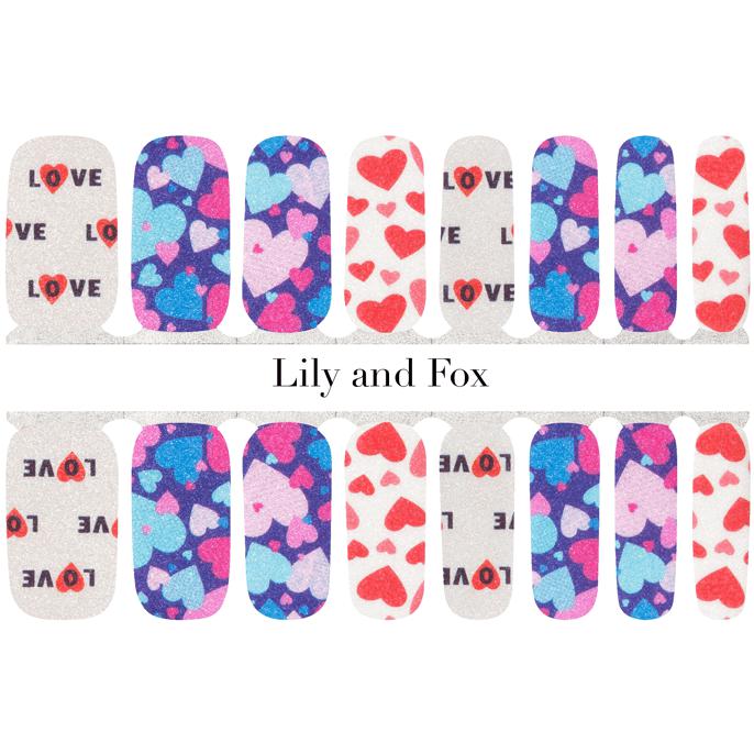 Lily And Fox - Nail Wrap - I Heart You V2 - Nail Wrap - Nail Polish at Beyond Polish