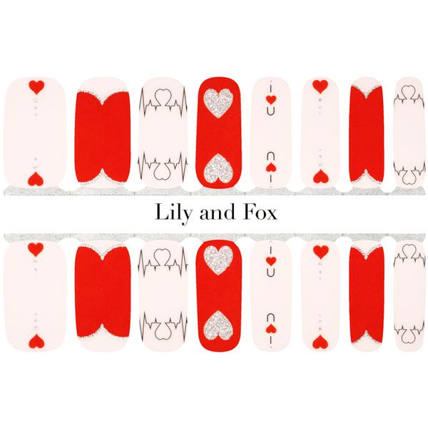 Lily and Fox - Nail Wrap - You Make My Heart Race - Nail Wrap - Nail Polish at Beyond Polish
