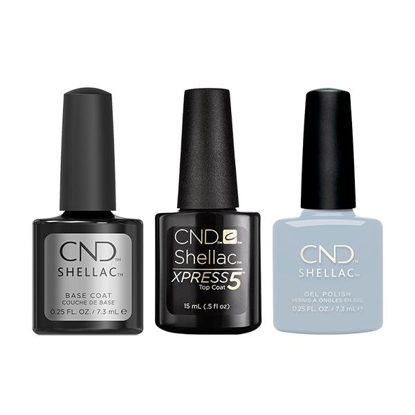 CND - Shellac Xpress5 Combo - Base, Top & Climb To The Top-az (0.25 oz) - Gel Polish - Nail Polish at Beyond Polish