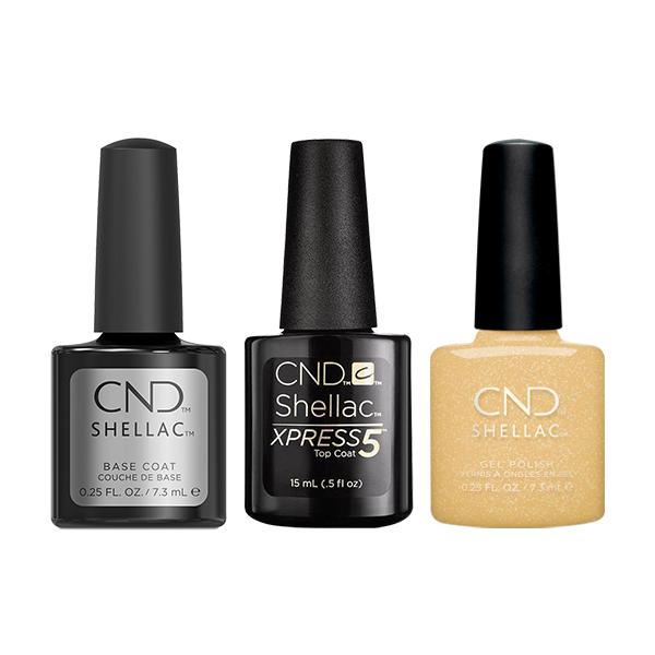 CND - Shellac Xpress5 Combo - Base, Top & Seeing Citrine (0.25 oz) - Gel Polish - Nail Polish at Beyond Polish