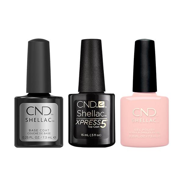 CND - Shellac Xpress5 Combo - Base, Top & Quartz Correct (0.25 oz) - Gel Polish - Nail Polish at Beyond Polish