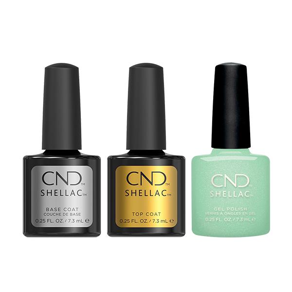 CND - Shellac Combo - Base, Top & Mint & Meditation - Gel Polish - Nail Polish at Beyond Polish