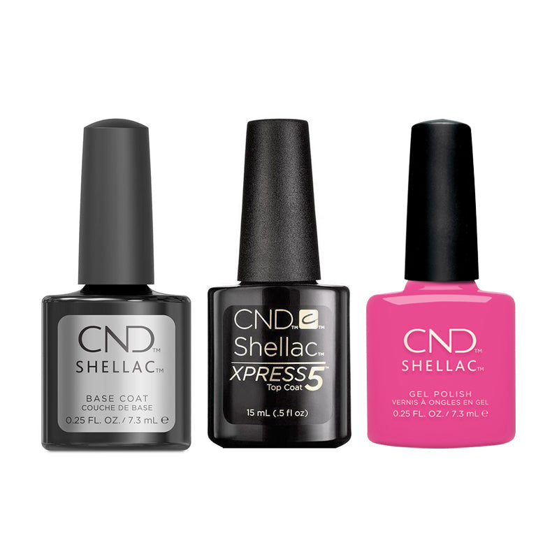 CND - Shellac Xpress5 Combo - Base, Top & In Lust (0.25 oz) - Gel Polish - Nail Polish at Beyond Polish