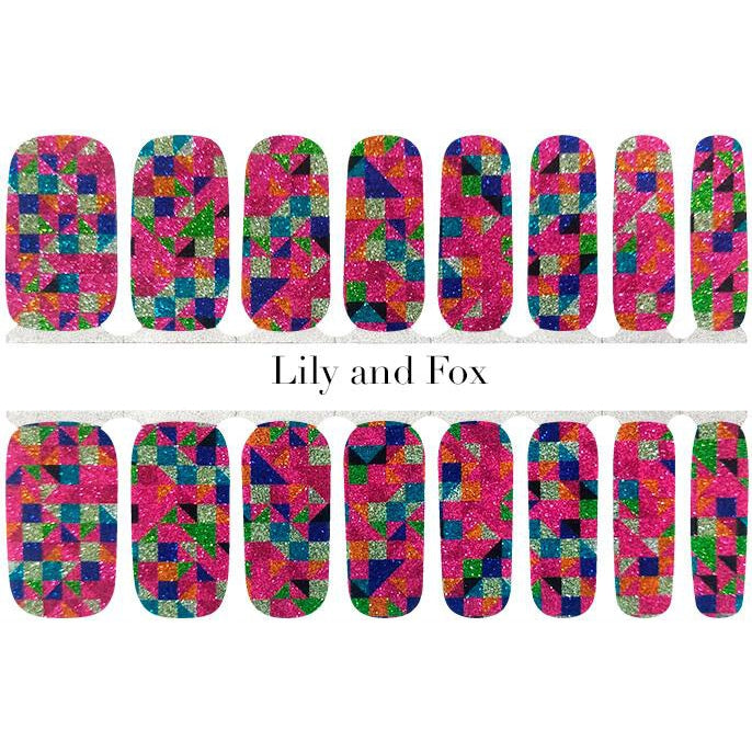 Lily And Fox - Nail Wrap - Triangular (Glitter) - Nail Wrap - Nail Polish at Beyond Polish