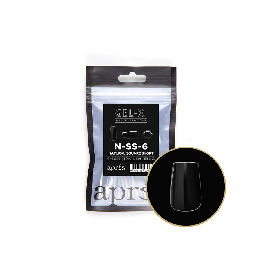 apres - Gel-X Refill Bags - Natural Square Short Size 6 (50 pcs) - Nail Extensions - Nail Polish at Beyond Polish