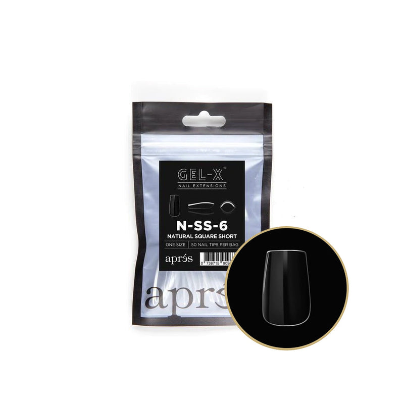 apres - Gel-X Refill Bags - Natural Square Short Size 6 (50 pcs) - Nail Extensions - Nail Polish at Beyond Polish