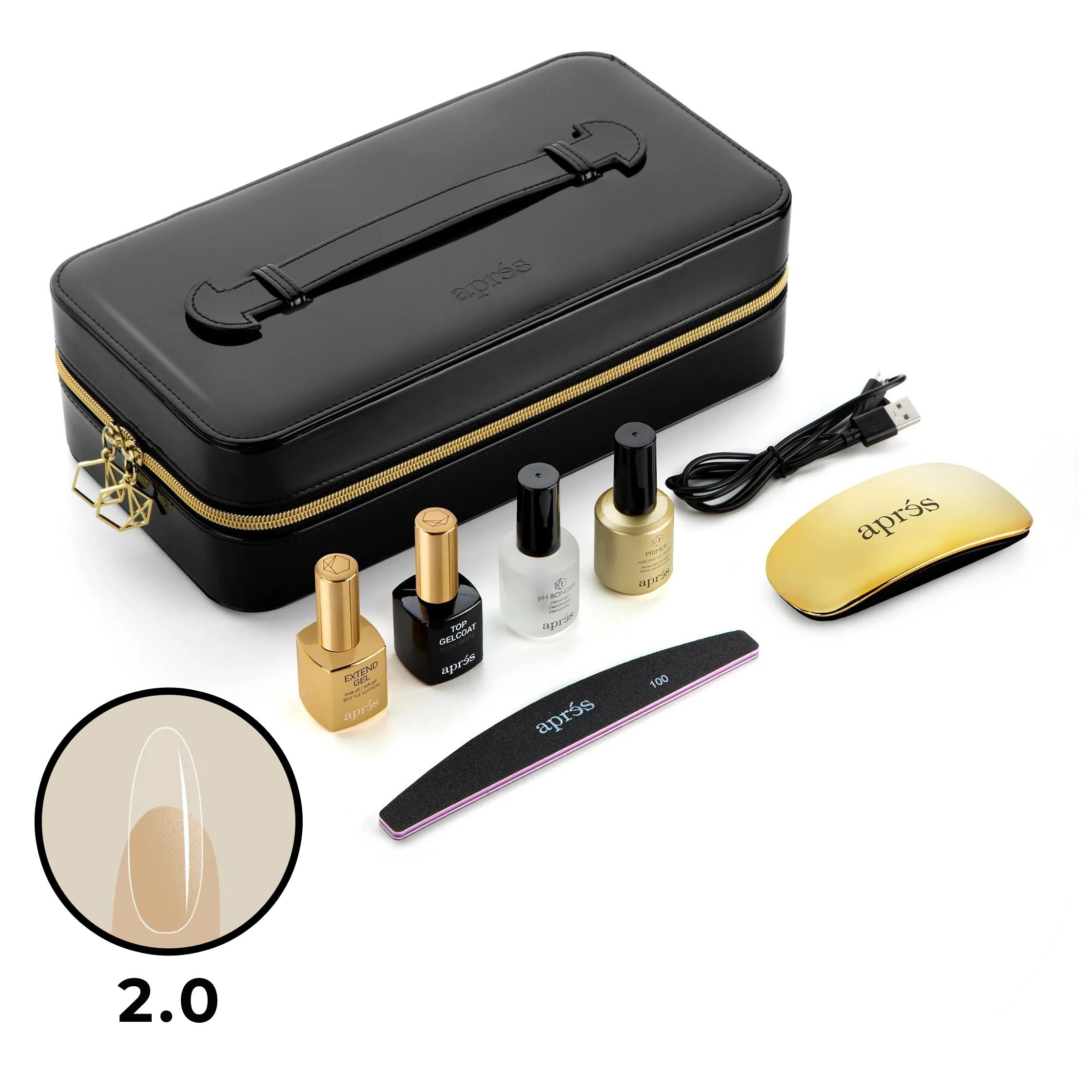 apres - Gel-X Nail Extension Kit 2.0 - Natural Round Extra Short (600 pcs) - Nail Extensions - Nail Polish at Beyond Polish