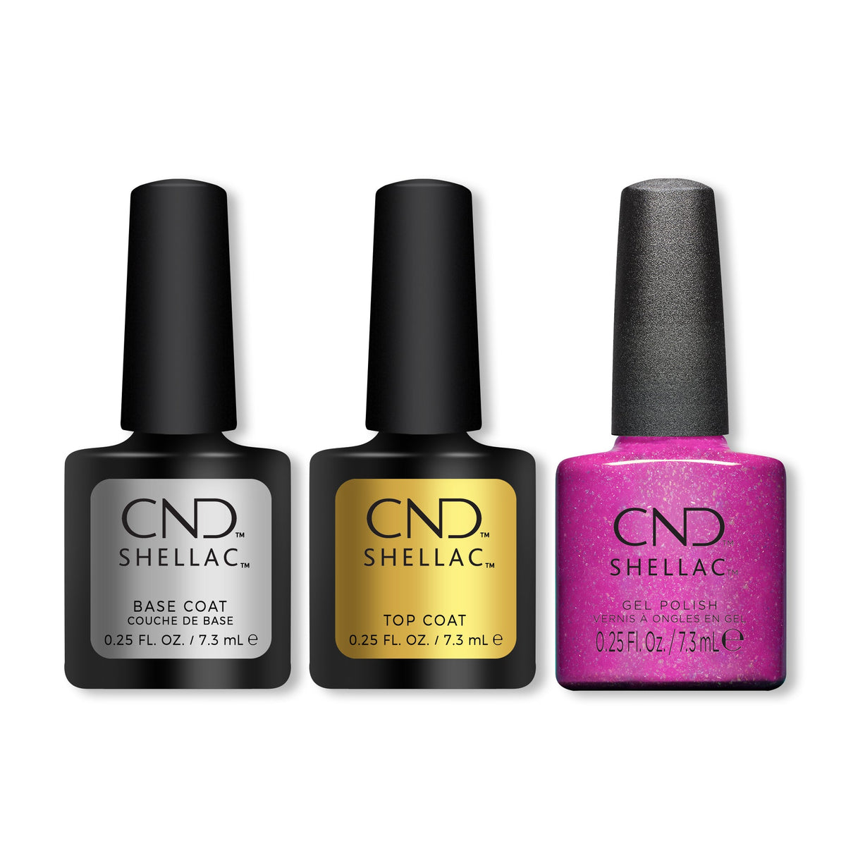 CND - Shellac Combo - Base, Top & All The Rage - Gel Polish - Nail Polish at Beyond Polish