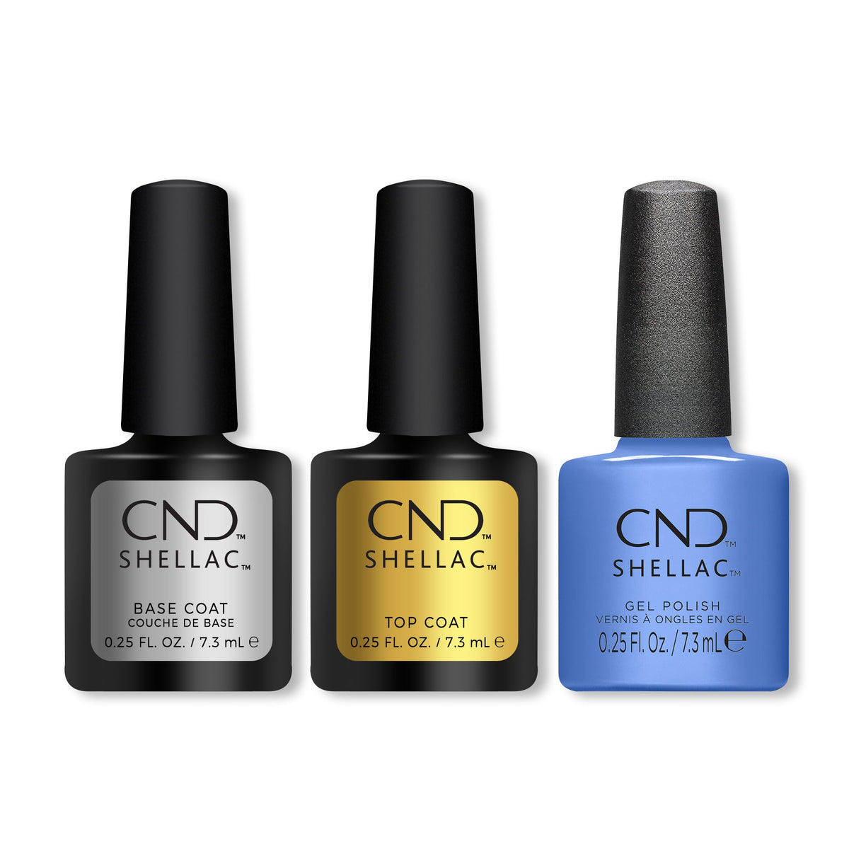 CND - Shellac Combo - Base, Top & Motley Blue - Gel Polish - Nail Polish at Beyond Polish