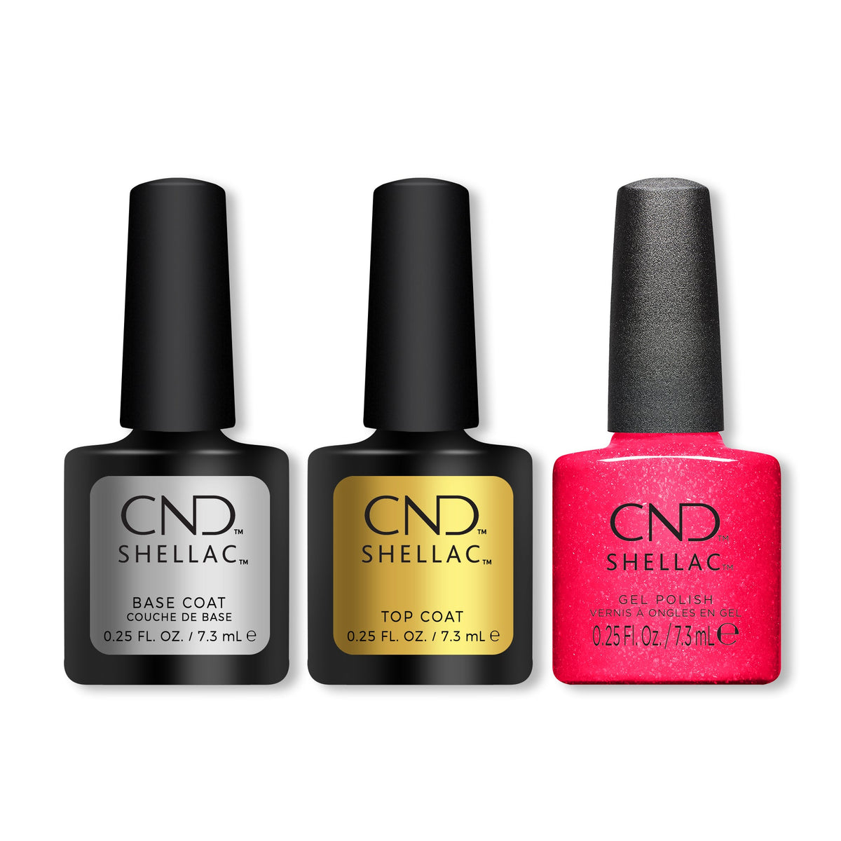 CND - Shellac Combo - Base, Top & Outrage-Yes - Gel Polish - Nail Polish at Beyond Polish