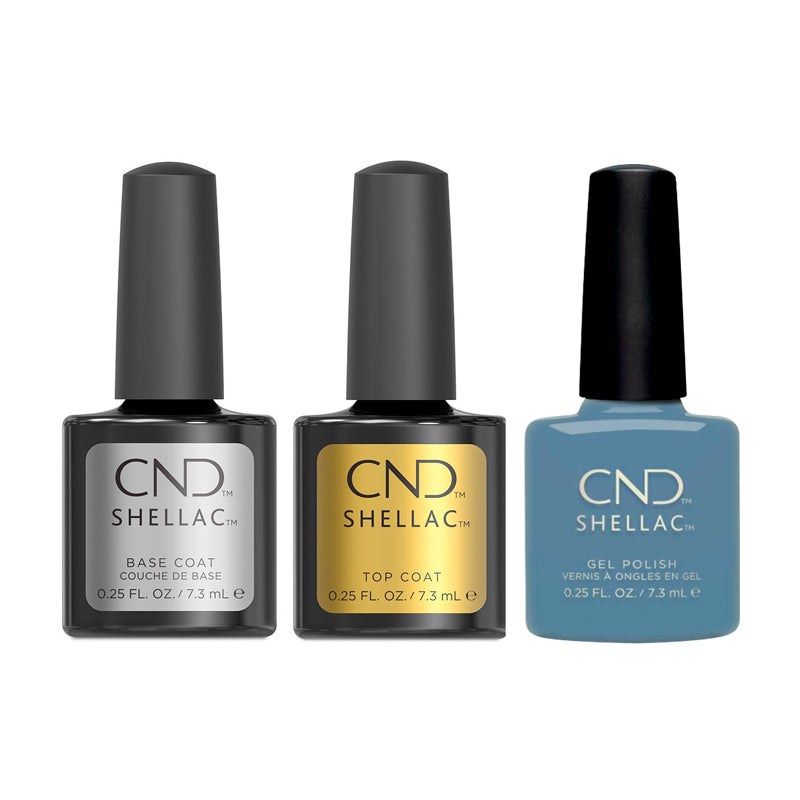 CND - Shellac Combo - Base, Top & Frosted Seaglass - Gel Polish - Nail Polish at Beyond Polish