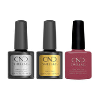 CND - Shellac Combo - Base, Top & Rose-mance - Gel Polish - Nail Polish at Beyond Polish