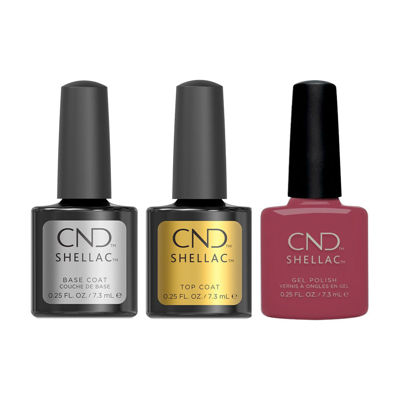 CND - Shellac Combo - Base, Top & Rose-mance - Gel Polish - Nail Polish at Beyond Polish