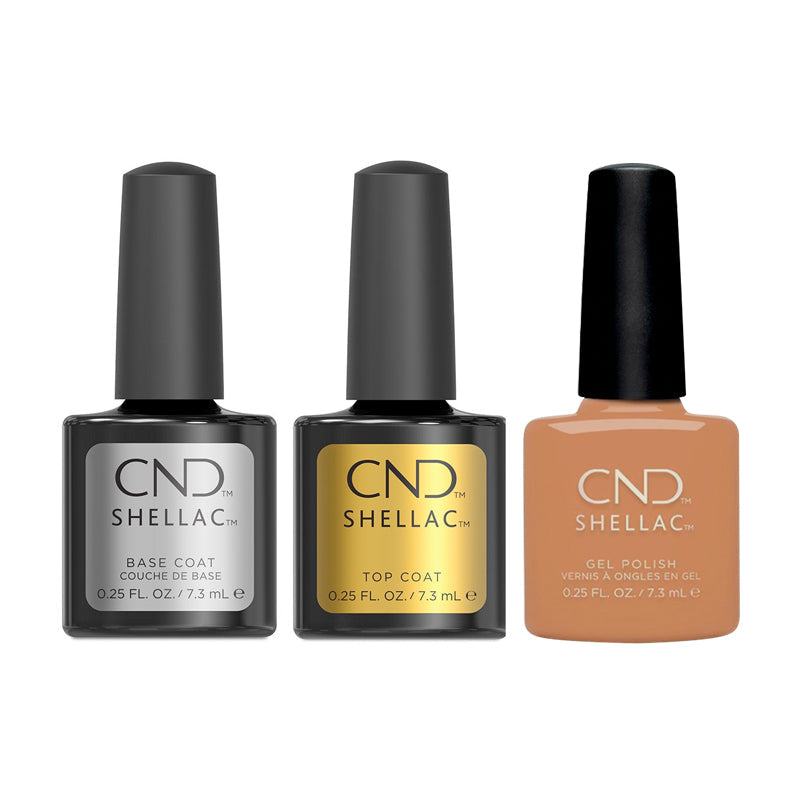 CND - Shellac Combo - Base, Top & Running Latte - Gel Polish - Nail Polish at Beyond Polish
