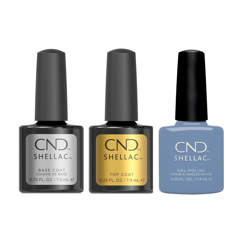 CND - Shellac Combo - Base, Top & Vintage Blue Jeans - Gel Polish - Nail Polish at Beyond Polish