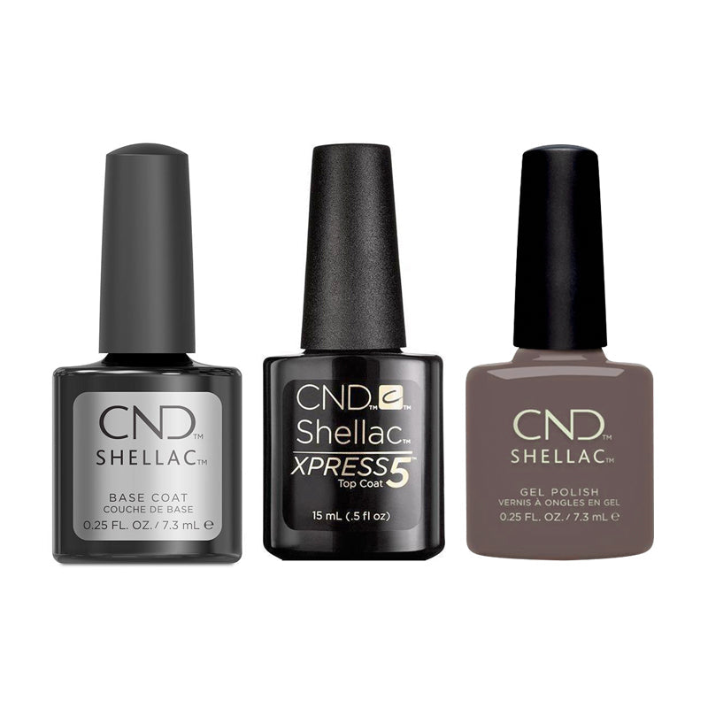 CND - Shellac Xpress5 Combo - Base, Top & Above My Pay Gray-ed (0.25 oz) - Gel Polish - Nail Polish at Beyond Polish